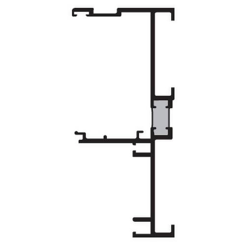 Horizontal Sliding Window Jamb With Fin, Mill- 24'-2" Stock Length