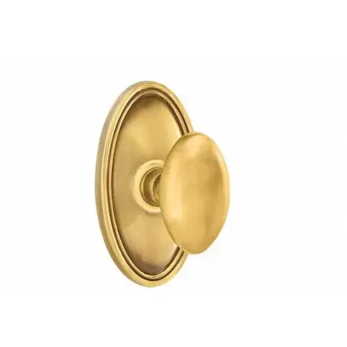 Egg Knob Privacy With Oval Rose French Antique Brass Finish