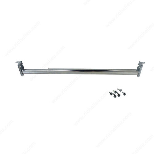 Adjustable Closet Rod with Fixed Ends - Zinc