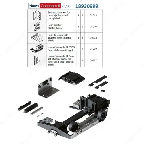 Concepta III 25/35 Slide-In Set