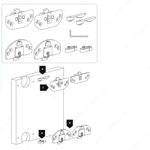 Scorribase MEDIO Hardware Set Black (90)