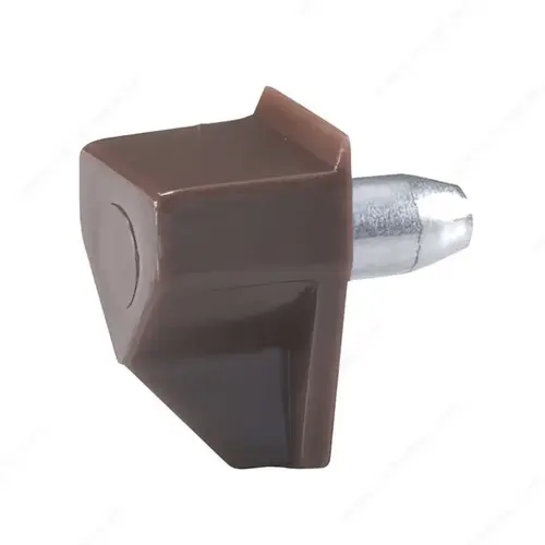 Plastic Shelf Support with Steel Pin - 5 mm Brown