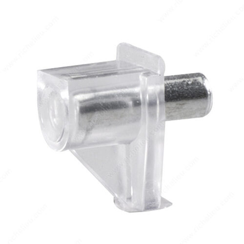 Plastic Shelf Support with Steel Pin - 5 mm Clear