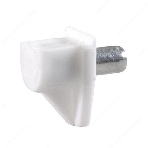 Plastic Shelf Support with Steel Pin - 5 mm White