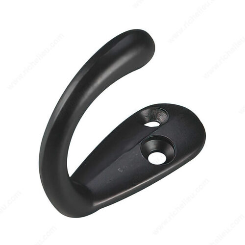 1-3/4 in Single Wardrobe Hook - 223 Black