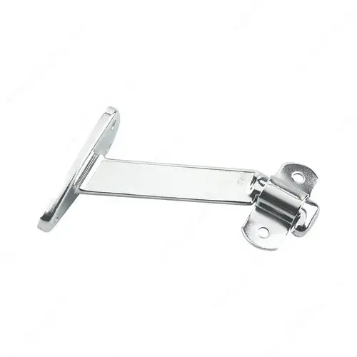 Heavy-Duty Aluminum Bracket with Extended Arm for Wood Handrail - 4 1/16 in (103.18 mm) Chrome