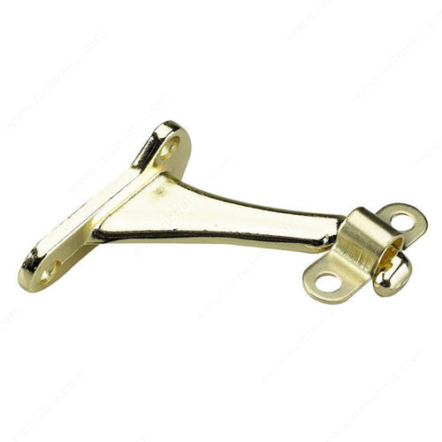 3-7/32" Heavy-Duty Aluminum Handrail Bracket Brass