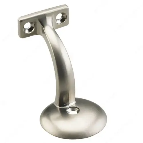 3 3/8 in (85.7 mm) Heavy-Duty Handrail Bracket Satin Nickel