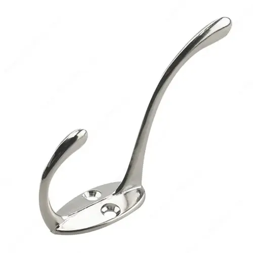 5 in Light Duty Coat Hook Brushed Nickel