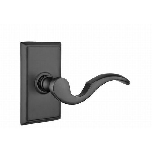 Cortina Lever Right Hand Passage With Rectangular Rose Flat Black Finish