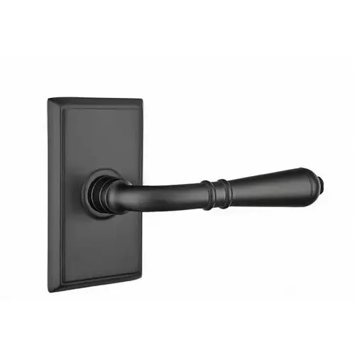 Turino Lever Right Hand Privacy With Rectangular Rose Flat Black Finish