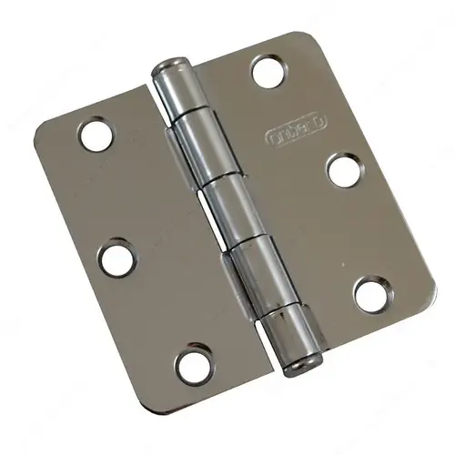 3" Full Mortise Butt Hinge - 1/4" Radius Chrome - pack of 2