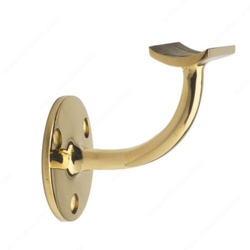 Sturdy Bracket with Three Installation Screws for Decorative Handrail Brass