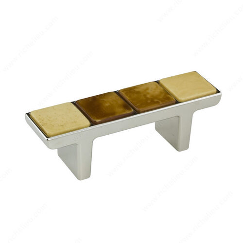 Precious Materials Collection Pull - 3023 Polished Nickel / Amber