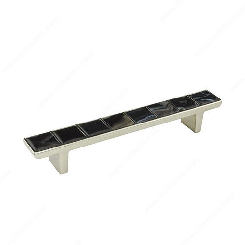 Precious Materials Collection Pull - 3023 Polished Nickel / Black