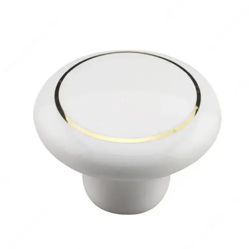 311 Knob White with Pattern