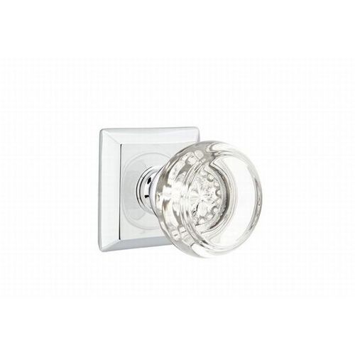 Georgetown Crystal Knob With Quincy Rose Passage Bright Chrome Finish