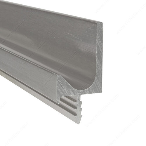 Modern Pull Handle in J Shape for 3/4" Panel - 3189 Satin Aluminum