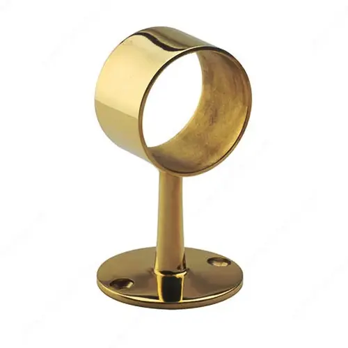 Cylindrical Center Bracket for Footrest Brass