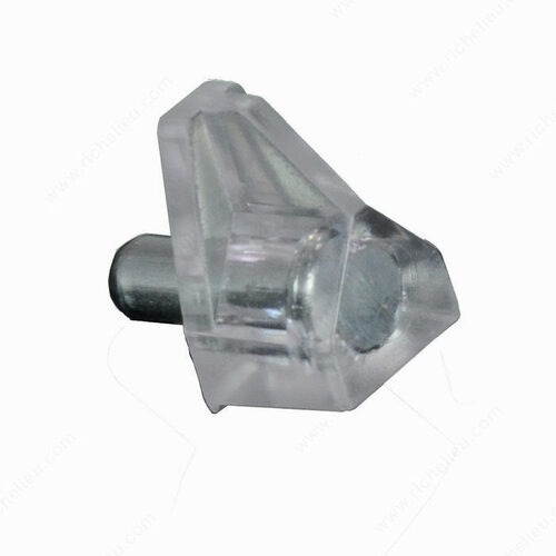 Plastic Shelf Support with Steel Pin - 5 mm Clear