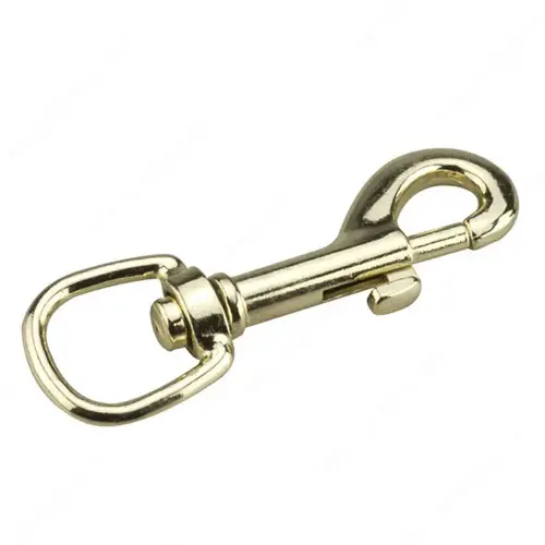 Bolt Snap Swivel - Round Eye Brass