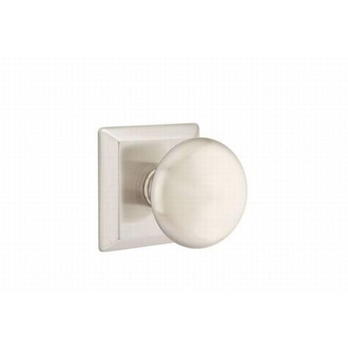 Providence Knob With Quincy Rose Dummy Pair Satin Nickel Finish