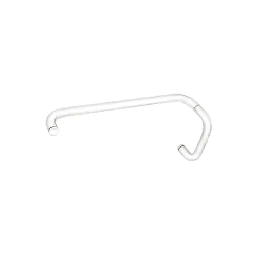 White 6" Pull Handle and 12" Towel Bar BM Series Combination Without Metal Washers