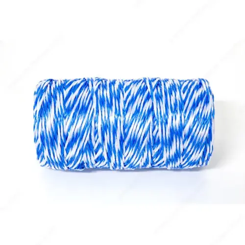 KingCord 411141BGQ2 Polypropylene Split Tying Twine White / Blue