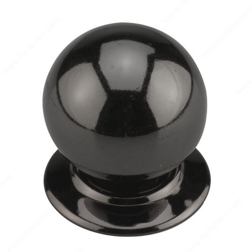 460 Ball Knob with Backplate Black Nickel