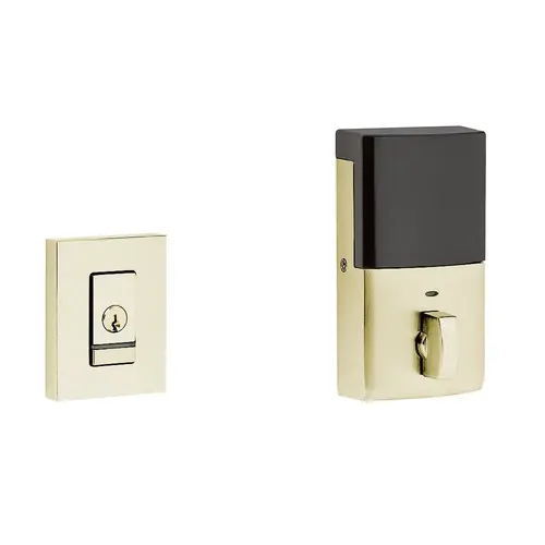 Estate Evolved Contemporary Deadbolt Satin Brass & Brown