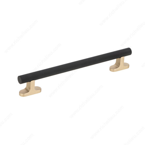 Modern Metal Pull - 4565 Matte Black / Verona Gold