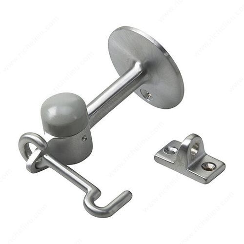 3" Floor Mount Door Stop with Hook