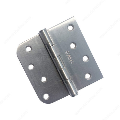 4" Stainless Steel Exterior Combination Butt Hinge with 2 Ball Bearings - 5/8" radius - pack of 100