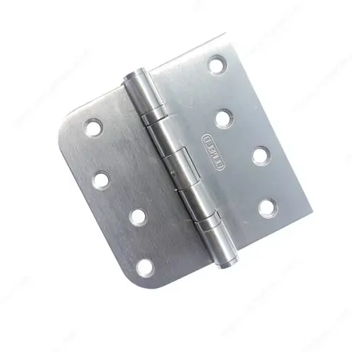 4" Stainless Steel Exterior Combination Butt Hinge with 2 Ball Bearings - 5/8" radius - pack of 100