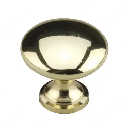 Traditional Metal Knob - 484S Bright Brass