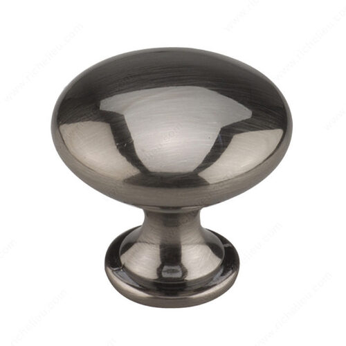 Traditional Metal Knob - 484S Brushed Black Nickel