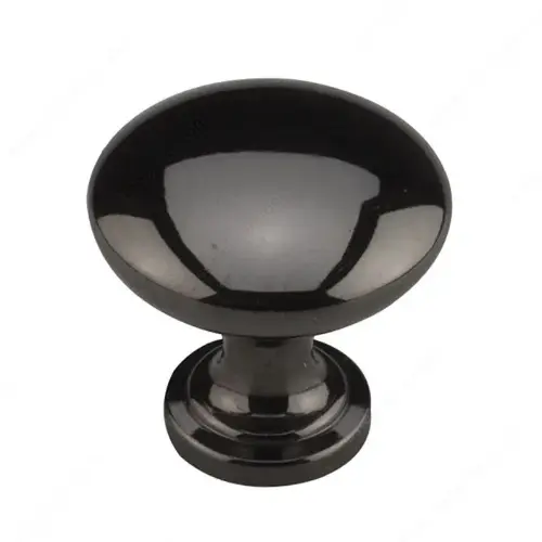 Traditional Metal Knob - 484S Black Nickel