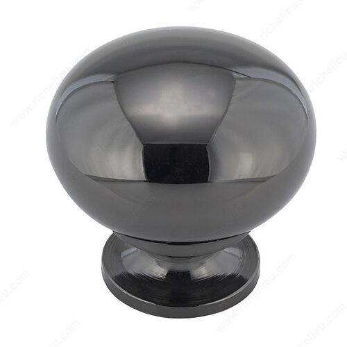 Traditional Brass Knob - 4923 Black Nickel