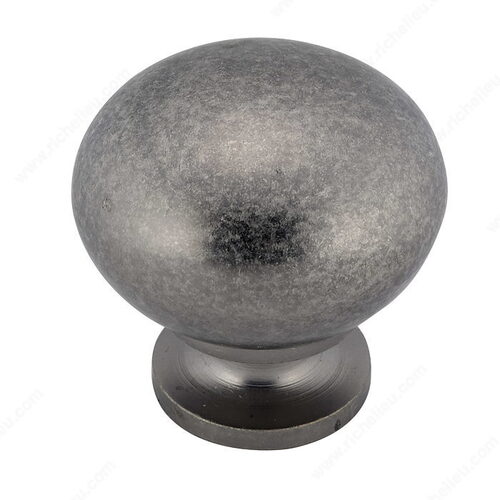 Traditional Brass Knob - 4923 Pewter