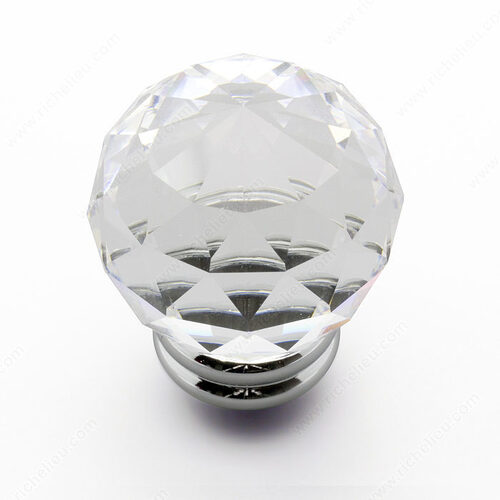 Modern Swarovski Crystal and Metal Knob - 5036