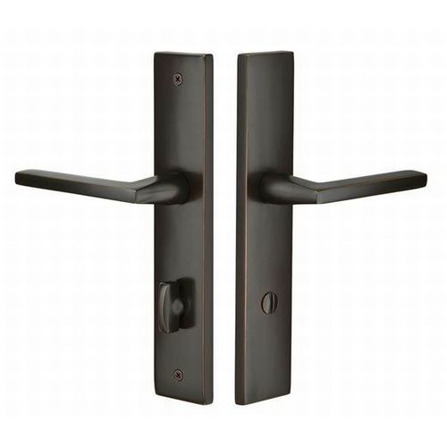 Emtek 8241HLOUS10BRH Helios Lever Right Hand With Stretto Sideplate Privacy Oil Rubbed Bronze Finish