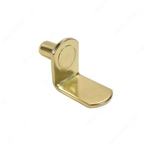 L-Shaped Metal Shelf Pin - 1/4" Brass