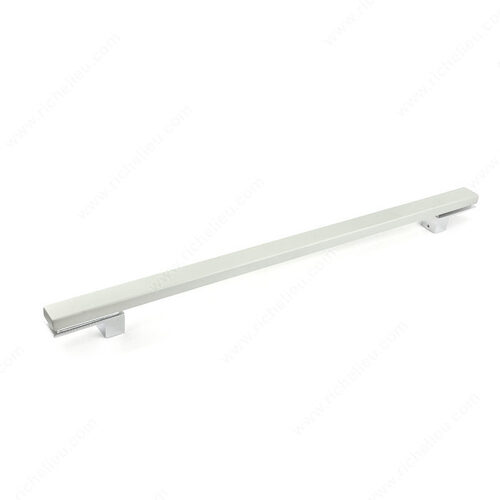 Modern Metal Pull - 6112 & 6131 Chrome / White Pair