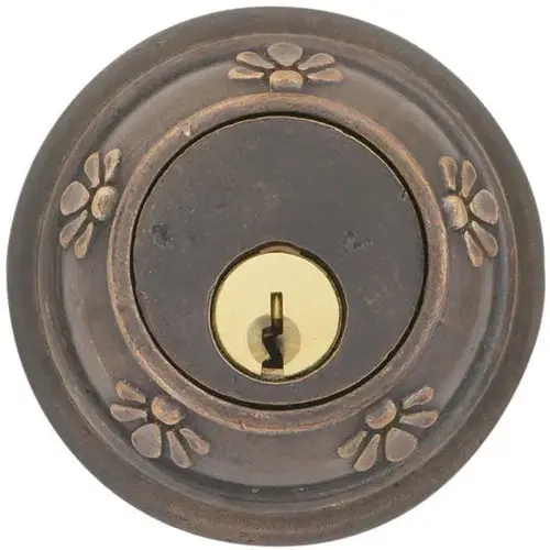 Tuscany Single Cylinder Deadbolt Medium Bronze Finish