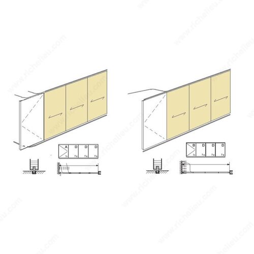 TYPE D Sliding Door Hardware Set