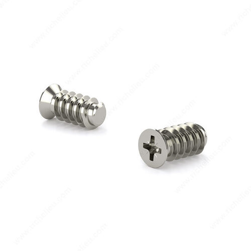 Nickel Euro Screw M6.3, Flat Head, Pozi Drive