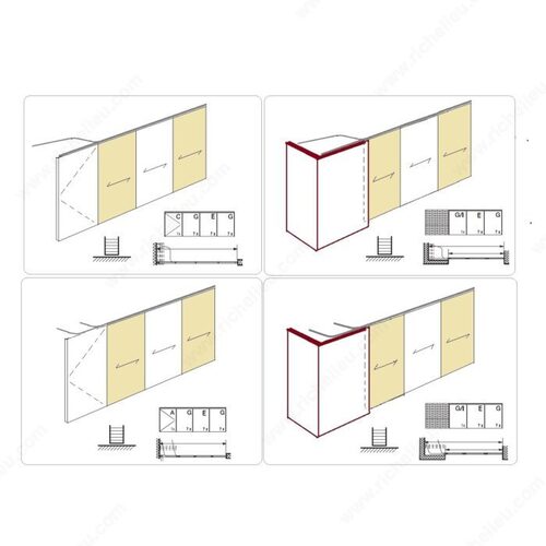 TYPE G Sliding Door Hardware Set