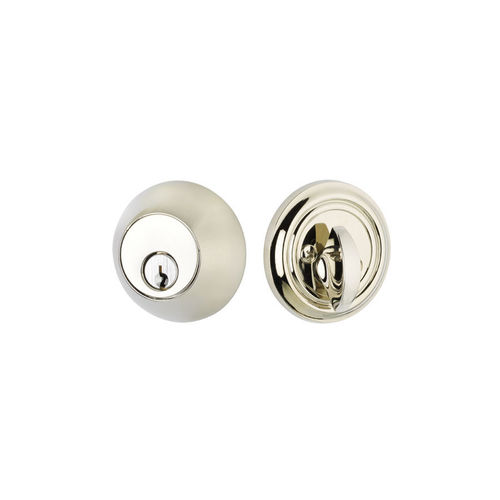 Regular Single Cylinder Deadbolt Bright Nickel Finish