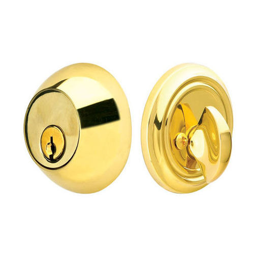 Regular Single Cylinder Deadbolt Bright Brass Finish