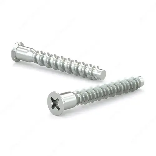 Assembly screw, Confirmat head with nibs, Hi-Low thread, Dogpoint - pack of 32